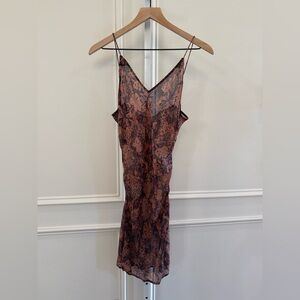 IRO Floral Patterned Sheer Slip Dress